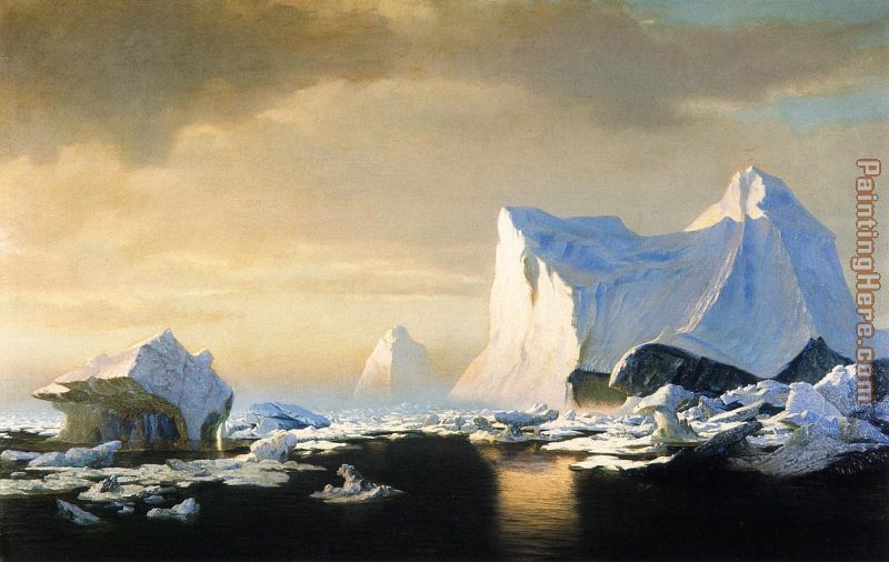 Icebergs in the Arctic painting - William Bradford Icebergs in the Arctic art painting